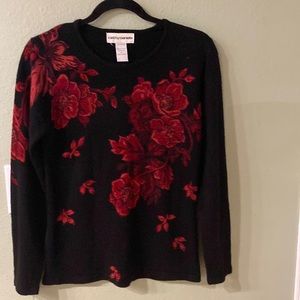 Cathy Daniels Floral Sweater